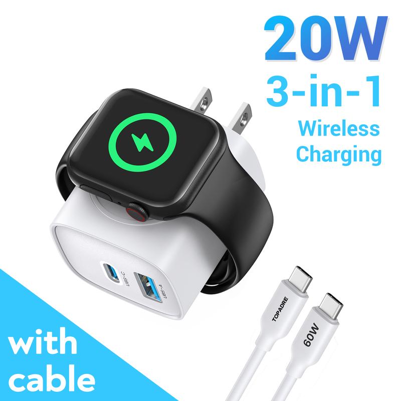 White charger with cable option