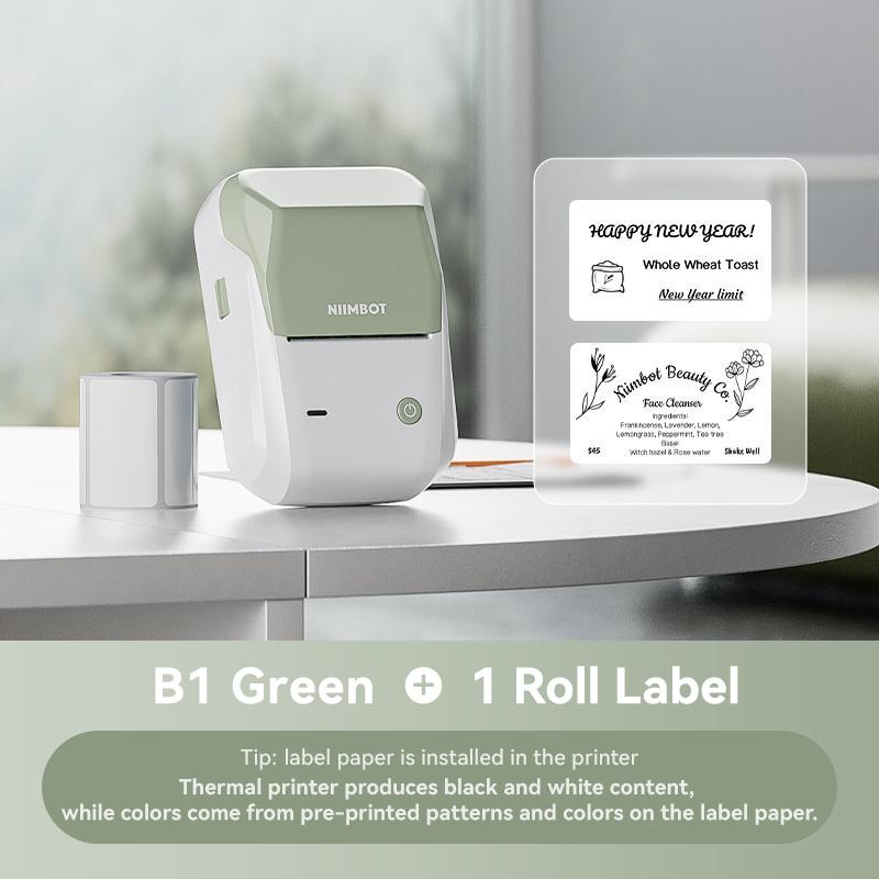 Thermal Label Printer - 2 Inch Mini Sticker Printer with White Label Roll and Creative Templates