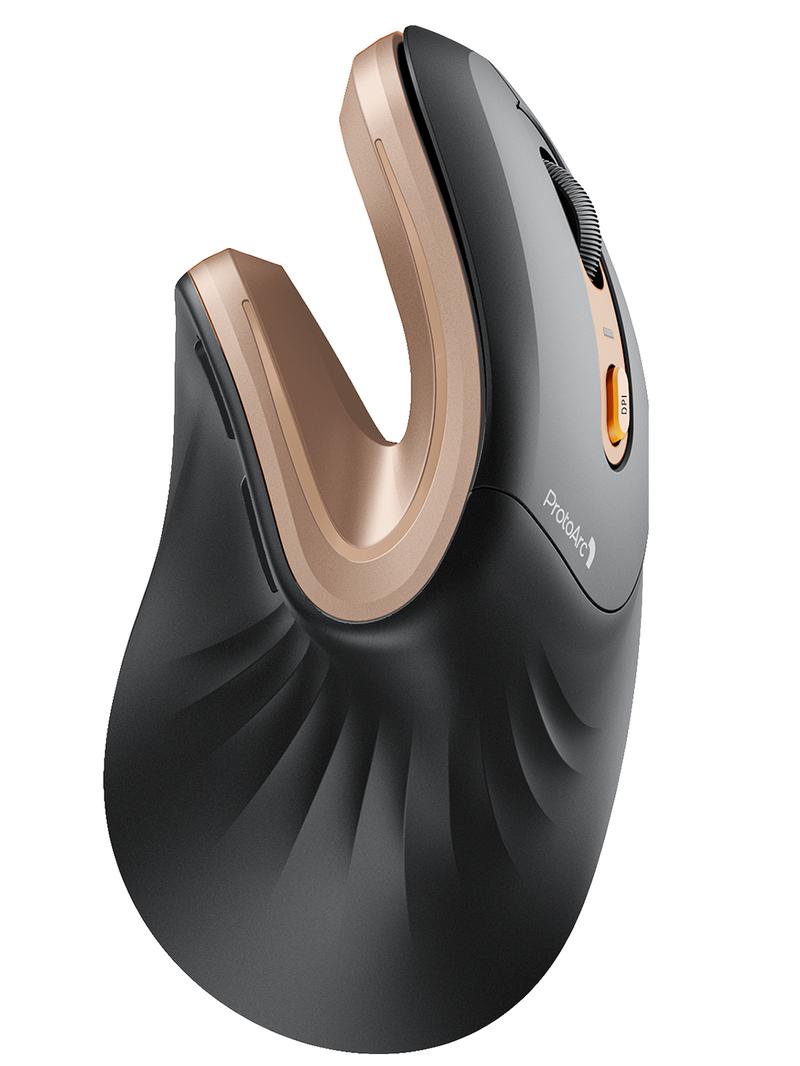 Ergonomic Bluetooth Vertical Mouse - Rechargeable Silent Wireless Mouse with 3 Multi-Device Connectivity