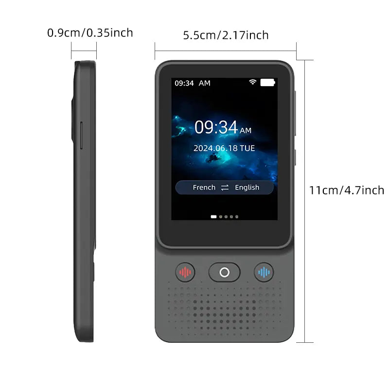 Portable Digital Language Translator Device - 138+ Languages WiFi Touchscreen Real-Time Translator