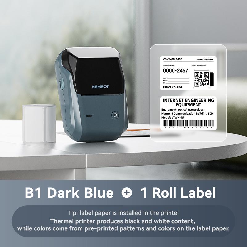 Thermal Label Printer - 2 Inch Mini Sticker Printer with White Label Roll and Creative Templates
