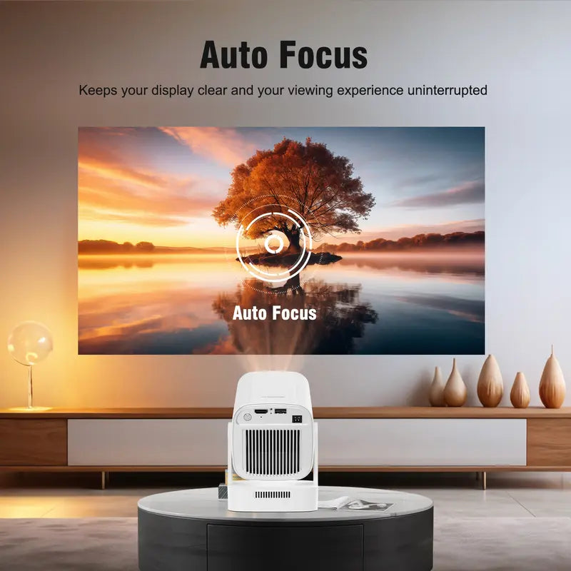 Auto Focus Native 1080P Projector, 330ANSI 8K Decode Smart Home Cinema with WiFi 6 & BT 5.4