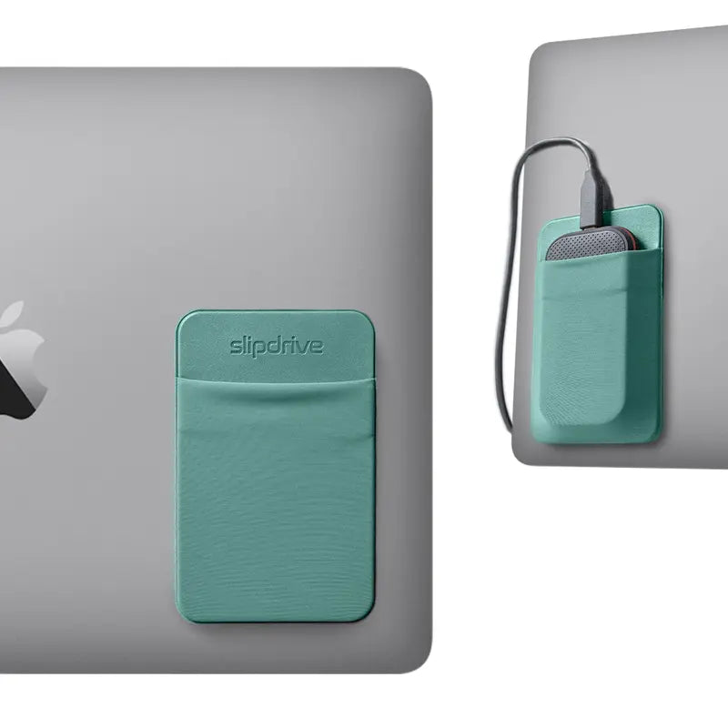 Portable Hard Drive Sleeve for Laptop - Reusable Adhesive SSD Carrying Case Pouch