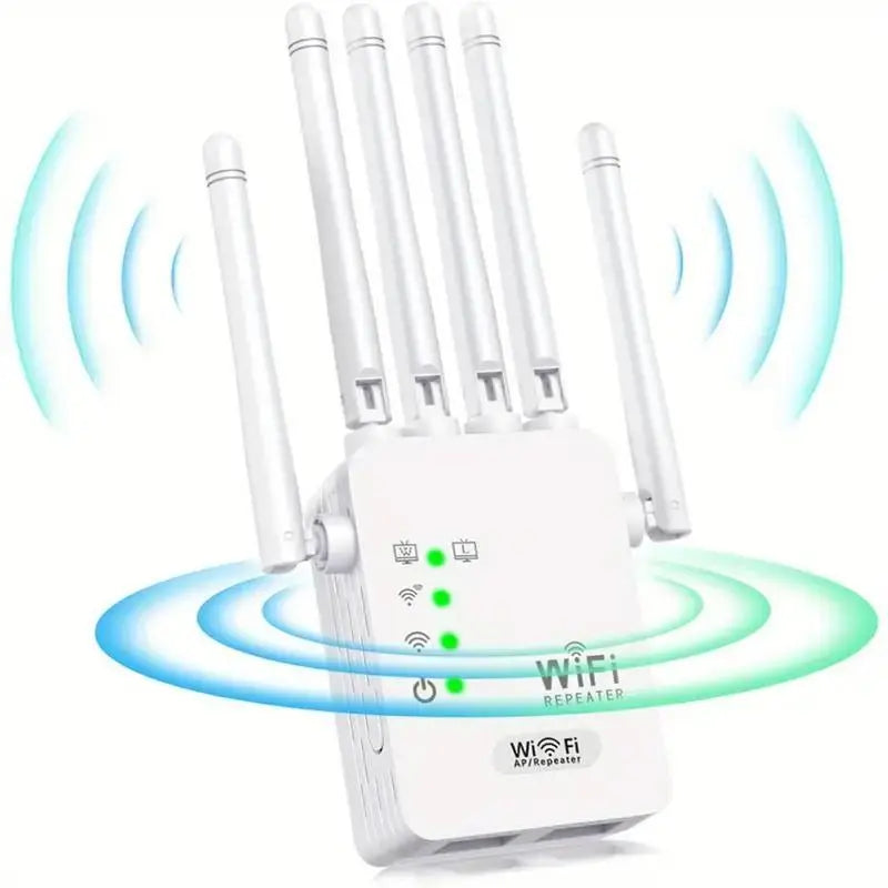 1200Mbps Dual Band Wi-Fi Extender - 5GHz/2.4GHz Repeater with 4 Antennas