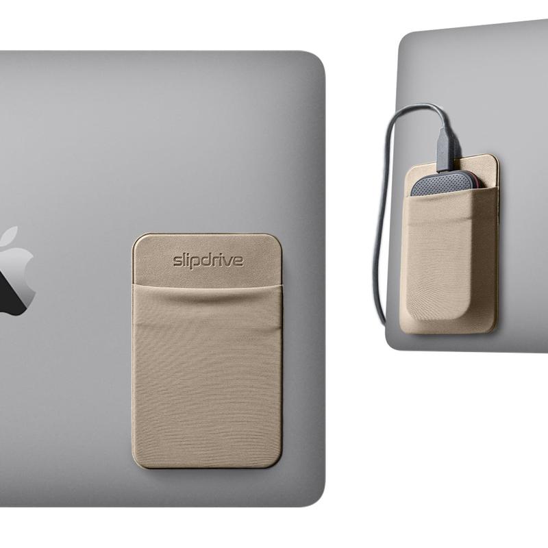 Portable Hard Drive Sleeve for Laptop - Reusable Adhesive SSD Carrying Case Pouch