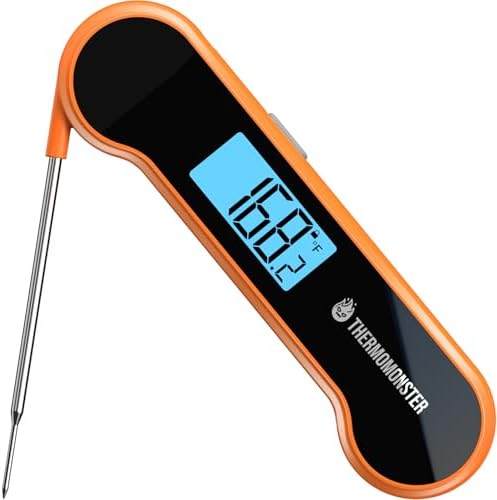 0.5 Second Instant Read Digital Meat Thermometer with ±0.5℉ Precision, Waterproof Food Thermometer