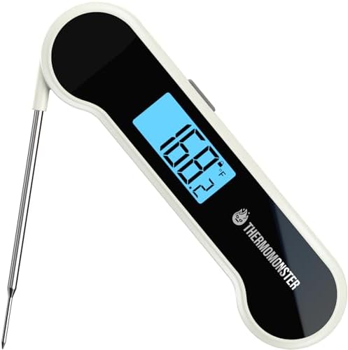 0.5 Second Instant Read Digital Meat Thermometer with ±0.5℉ Precision, Waterproof Food Thermometer