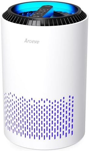 H13 True HEPA Air Purifier for 1200 Sq Ft Rooms with 12dB Sleep Mode & Timer