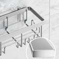 6-Pack Adhesive Shower Caddy Set - Rustproof Stainless Steel Bathroom Organizer & Storage