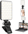 Rechargeable Clip-On Selfie Light with 3 Modes, 10 Brightness Levels, 2000mAh Battery