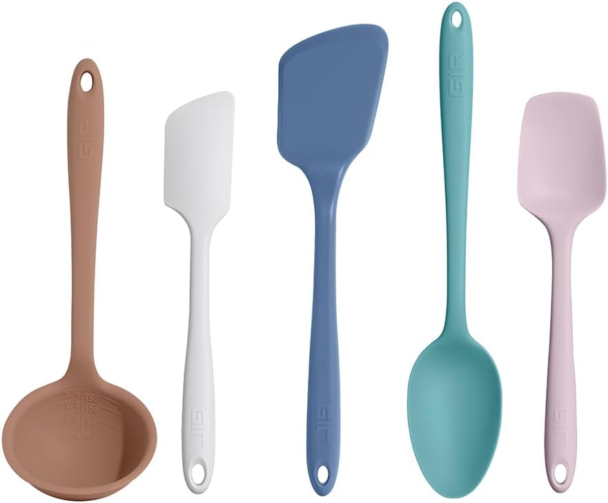 GIR: Get It Right 3-Piece Ultimate Silicone Kitchen Utensils Set - Spatula, Flip & Spoonula - Non toxic Cooking Utensils for Nonstick Cookware, Cooking and Baking - Mint