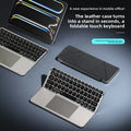 Foldable Bluetooth External Keyboard with Detachable Leather Stand, Compact Ergonomic Design