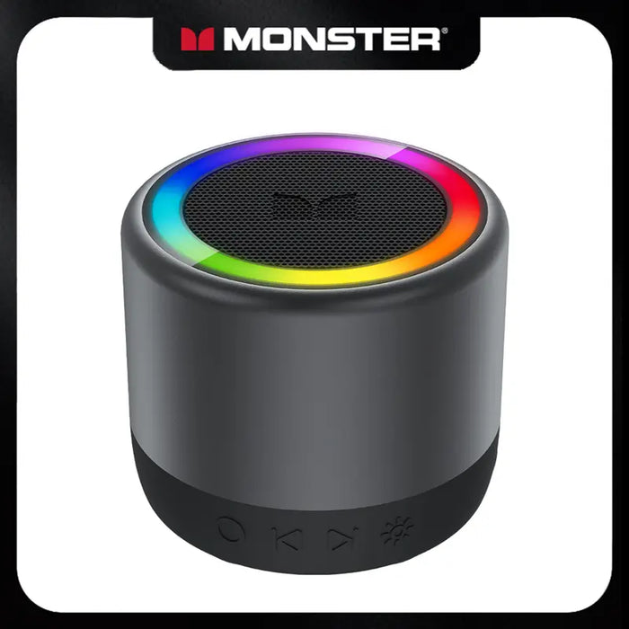 Portable Wireless Speaker - 360° Surround Sound, RGB LED Light Show, TWS Stereo Pairing, Bluetooth 6.0