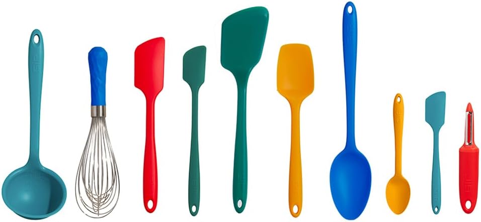 GIR: Get It Right 3-Piece Ultimate Silicone Kitchen Utensils Set - Spatula, Flip & Spoonula - Non toxic Cooking Utensils for Nonstick Cookware, Cooking and Baking - Mint