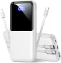 Portable Charger Power Bank - 15000mAh Battery Pack Portable Phone Charger with Built in Cables 22.5W Fast Charging Powerbank Compatible with iPhone Android Samsung Phone, Travel Camping Essential