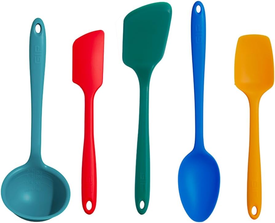 GIR: Get It Right 3-Piece Ultimate Silicone Kitchen Utensils Set - Spatula, Flip & Spoonula - Non toxic Cooking Utensils for Nonstick Cookware, Cooking and Baking - Mint