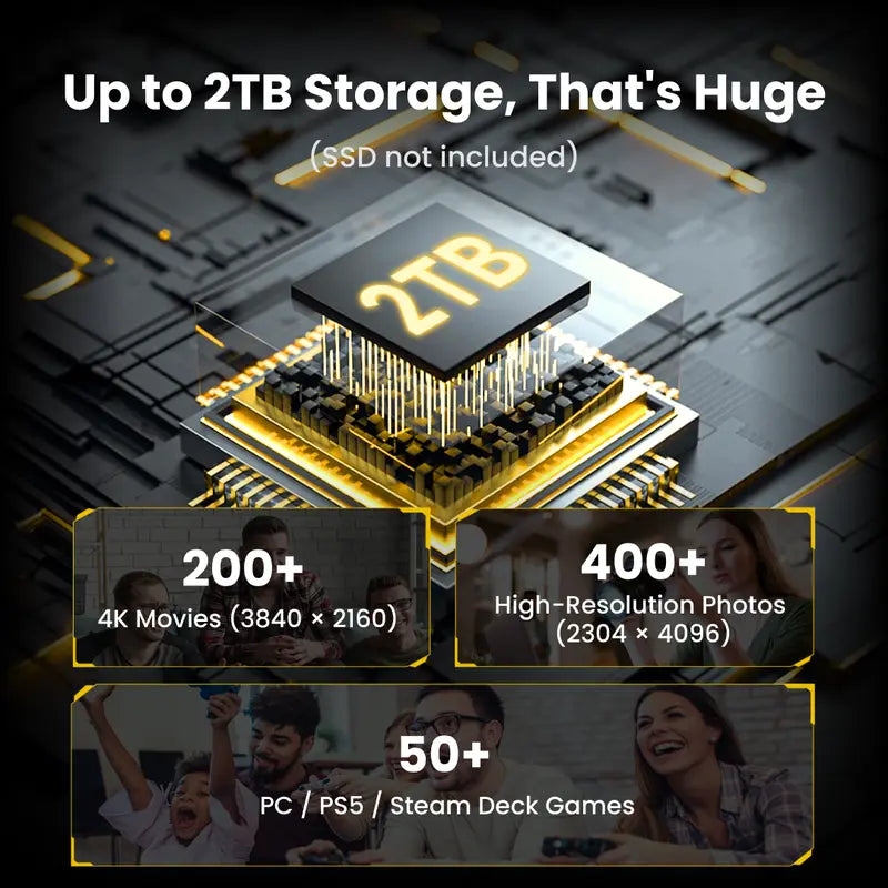 M.2 NVMe SSD Enclosure with Active Cooling System, 10Gbps USB C 3.2 Gen2 for 2230 SSDs
