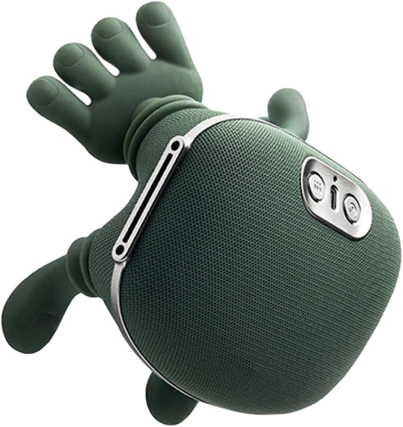 Massager, Real Hand Simulation Shiatsu Deep Tissue Electric Massager for Neck, Back & Shoulders, 3D Kneading, 3-Speed Adjustable USB Rechargeable (Green)