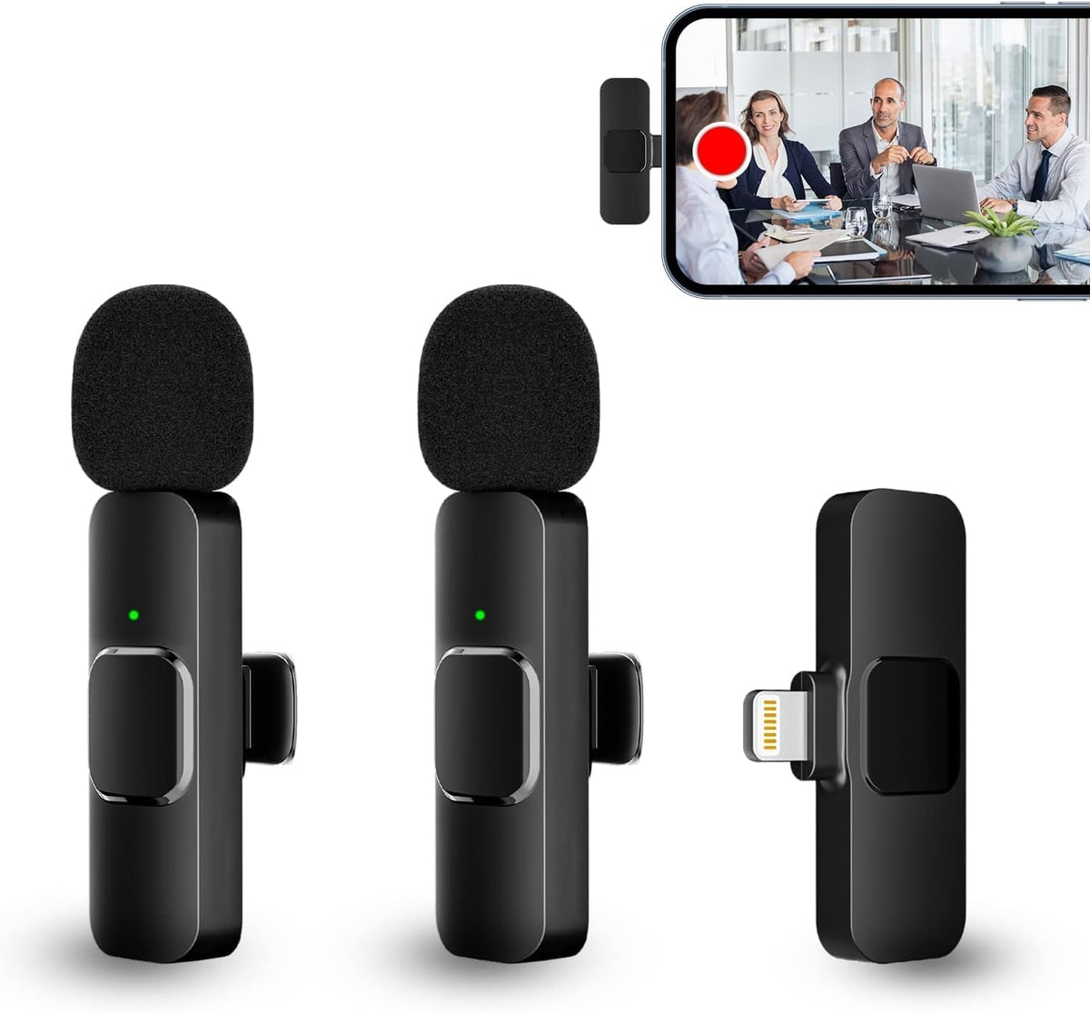 3-in-1 Professional Wireless Lavalier Microphone for Smartphones, Cameras, and Laptops - Crystal Clear Sound