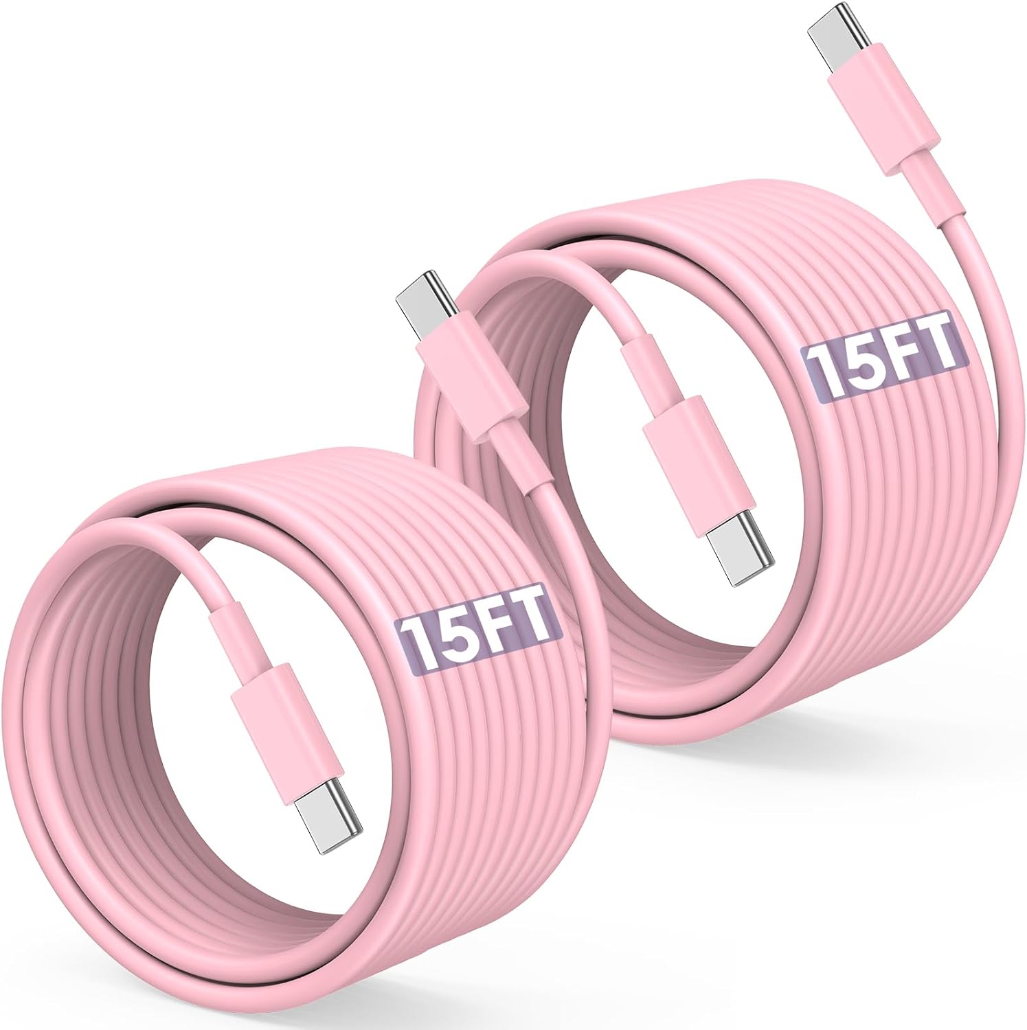 Long USB C to USB C Cable 15FT for iPhone 17 16 15 Pro Max,60W Fast Charging Type C to Type C Charger Cord for iPhone 17 16 15/16 15 Plus/17 Air/17 16 15 Pro, iPad Pro/Air,MacBook,Galaxy S25-Red