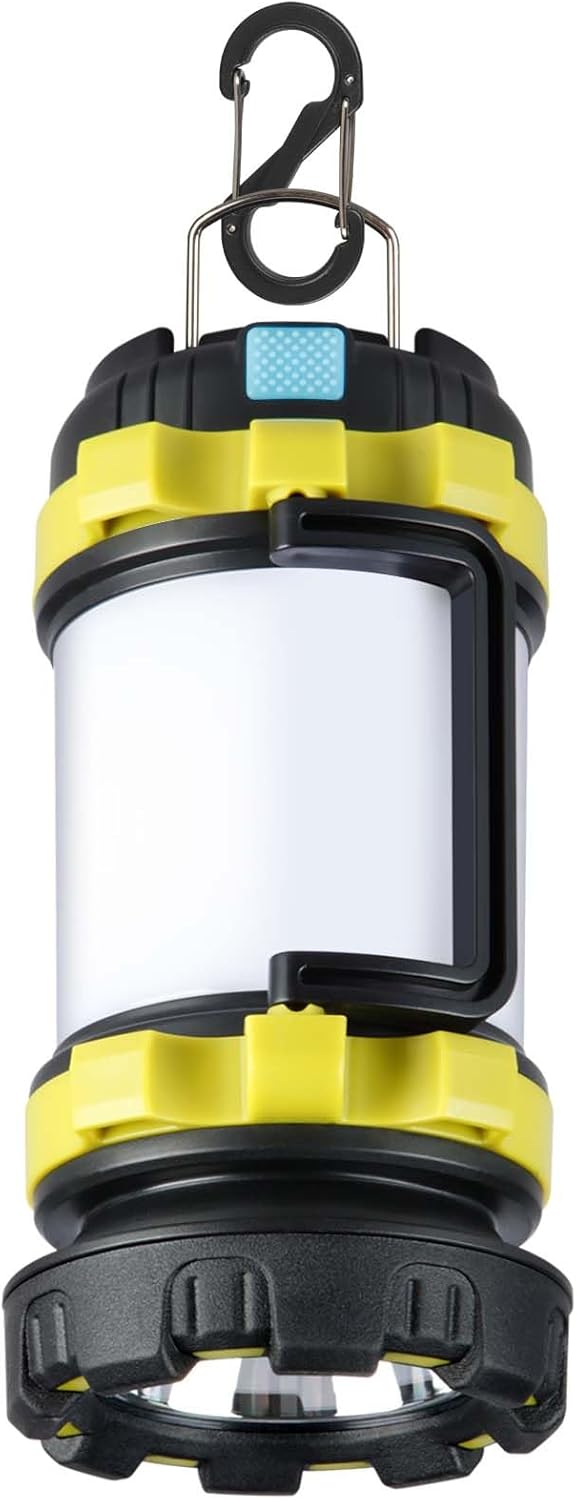 2 Pack Camping Lantern, Outdoor LED Camping Light, Rechargeable Flashlights with 1000LM, 6 Modes, IPX5 Waterproof Portable Emergency Camp Light for Hurricane Survival - Green