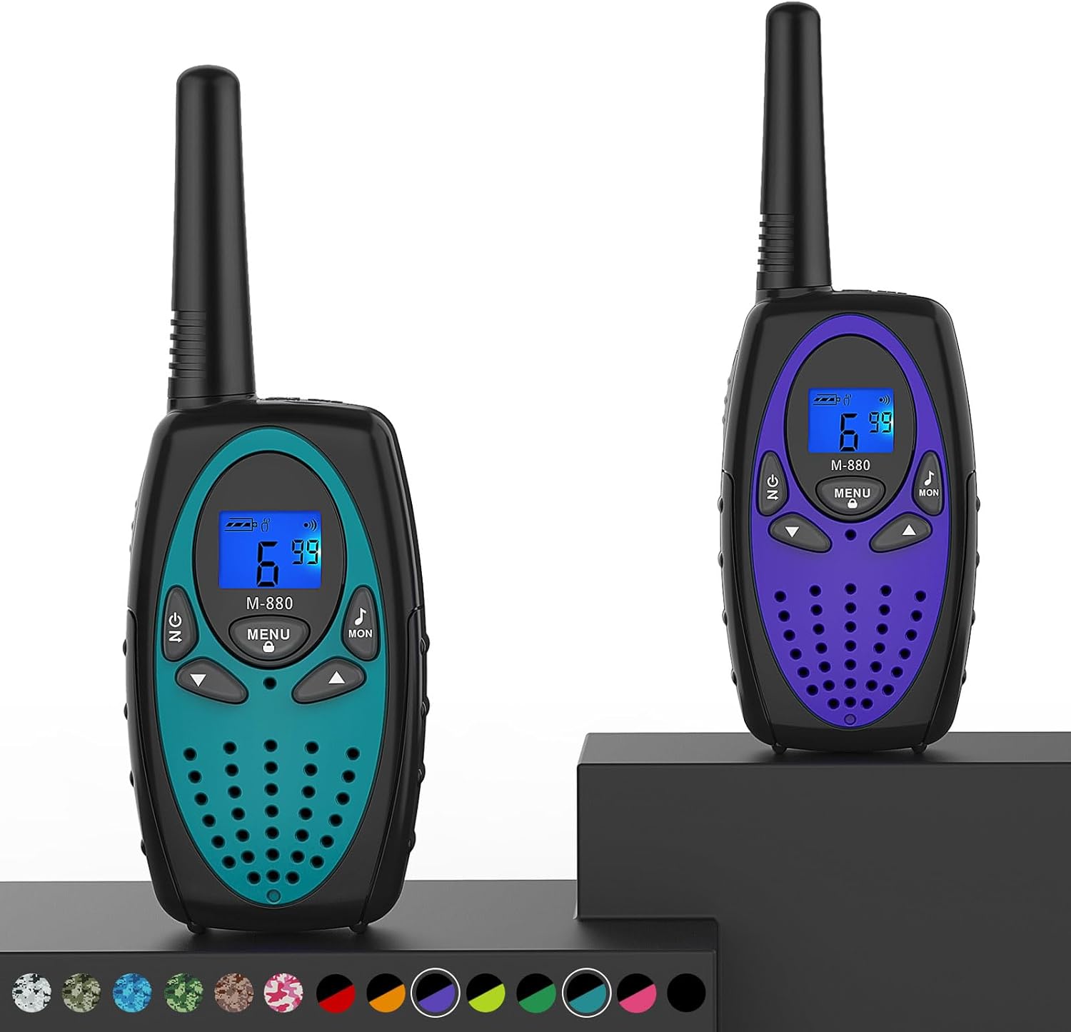 M880 Walkie Talkies for Adults (Blue 2 Pack)