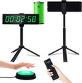 Gym Timer Clock for Home Gym, Fitness Timer with External Stopwatch Button and Remote Control