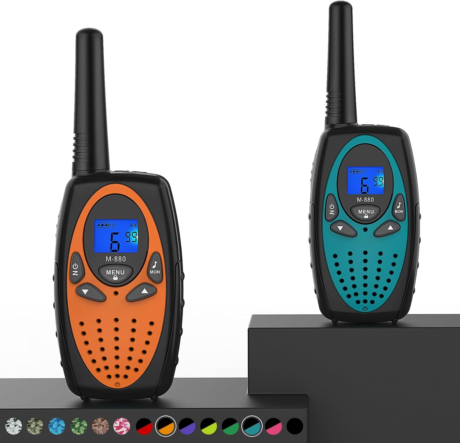 M880 Walkie Talkies for Adults (Blue 2 Pack)