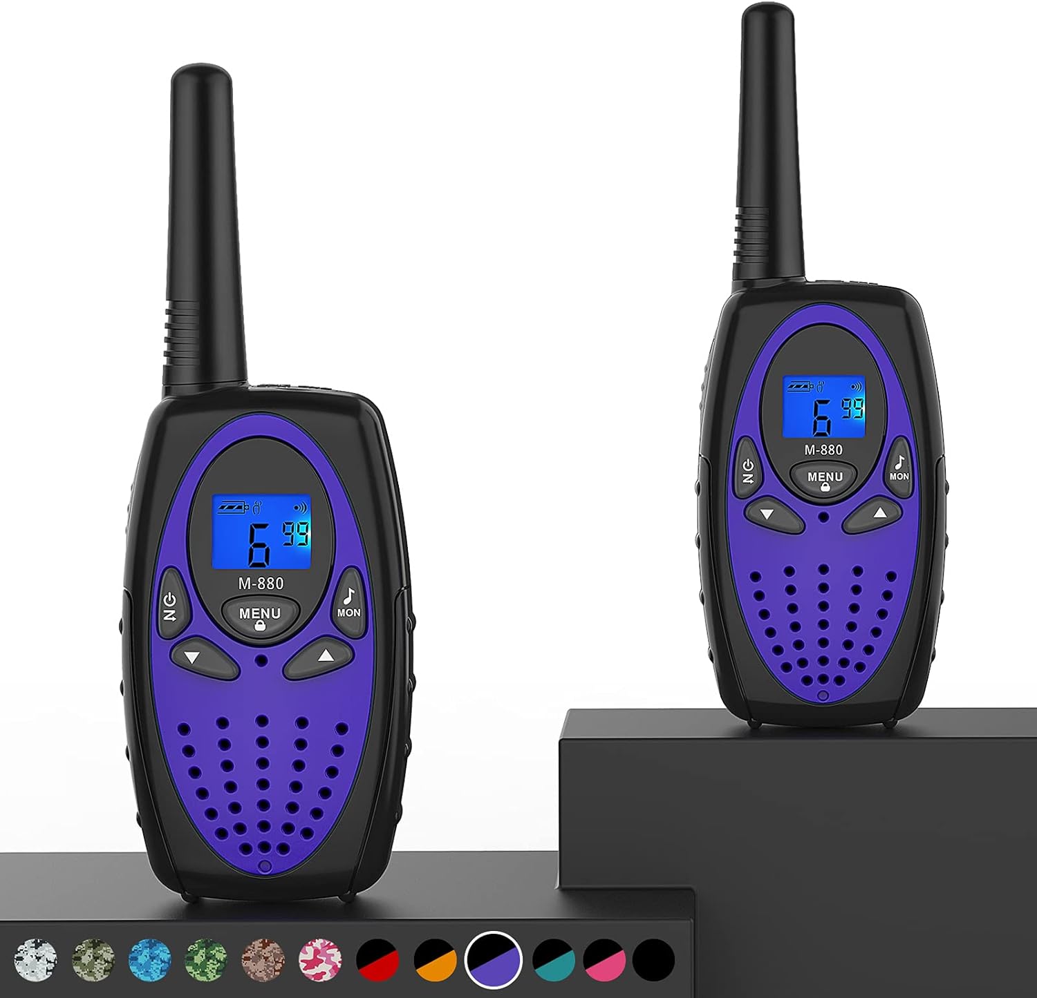 M880 Walkie Talkies for Adults (Blue 2 Pack)