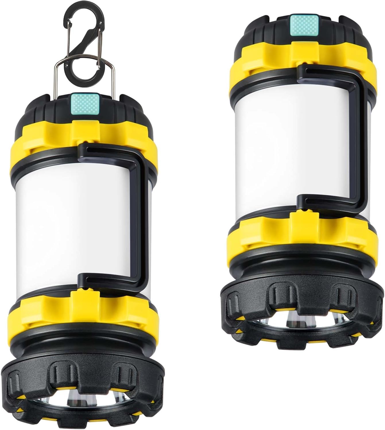 2 Pack Camping Lantern, Outdoor LED Camping Light, Rechargeable Flashlights with 1000LM, 6 Modes, IPX5 Waterproof Portable Emergency Camp Light for Hurricane Survival - Green