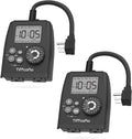 TiFFCOFiO New Digital Outdoor Timer Outlet, Dial Programmable Method, Outdoor Light Timer Waterproof, 2 Grounded Electrical Outlets for Christmas Lights, 6 Sets of Programs, 15A/1875W (1 Pack)