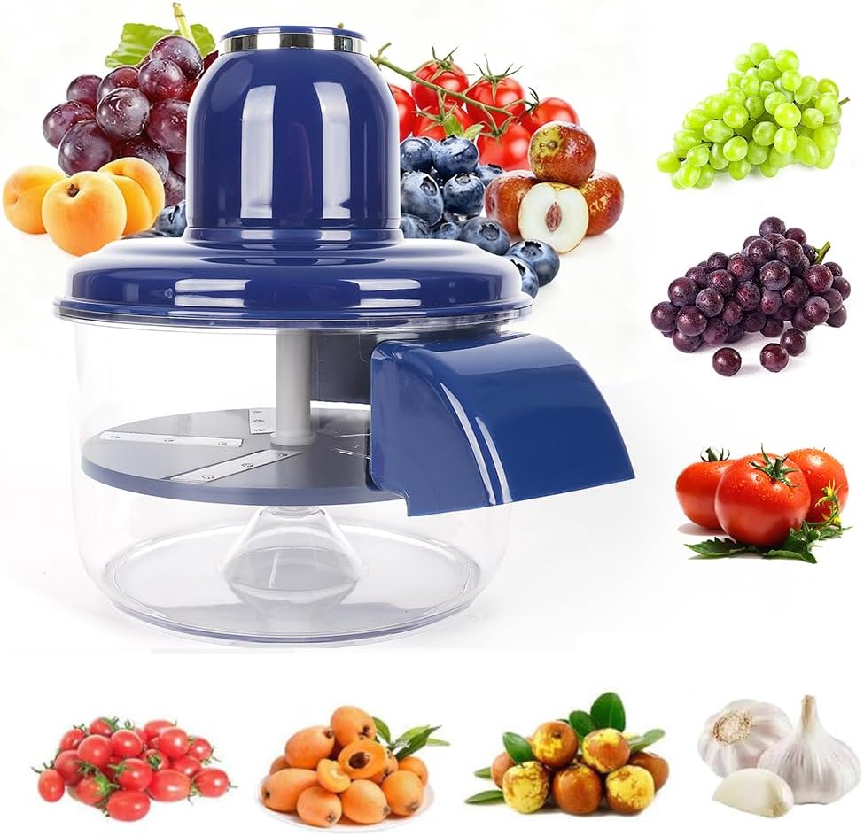 Automatic Grape Peeler Machine, Electric Garlic & Cherry Tomato Peeler Skin Remover Tool for Small Fruits, Effortless Peeling for Home Kitchen (White-1PC)