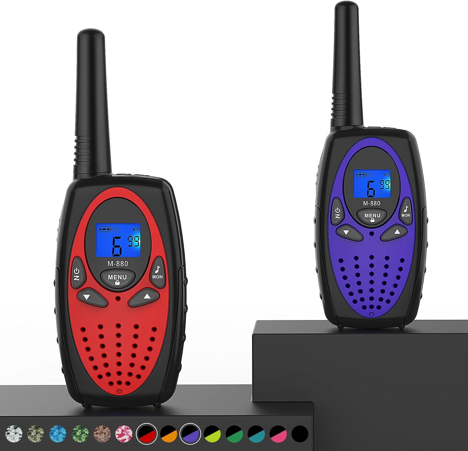 M880 Walkie Talkies for Adults (Blue 2 Pack)