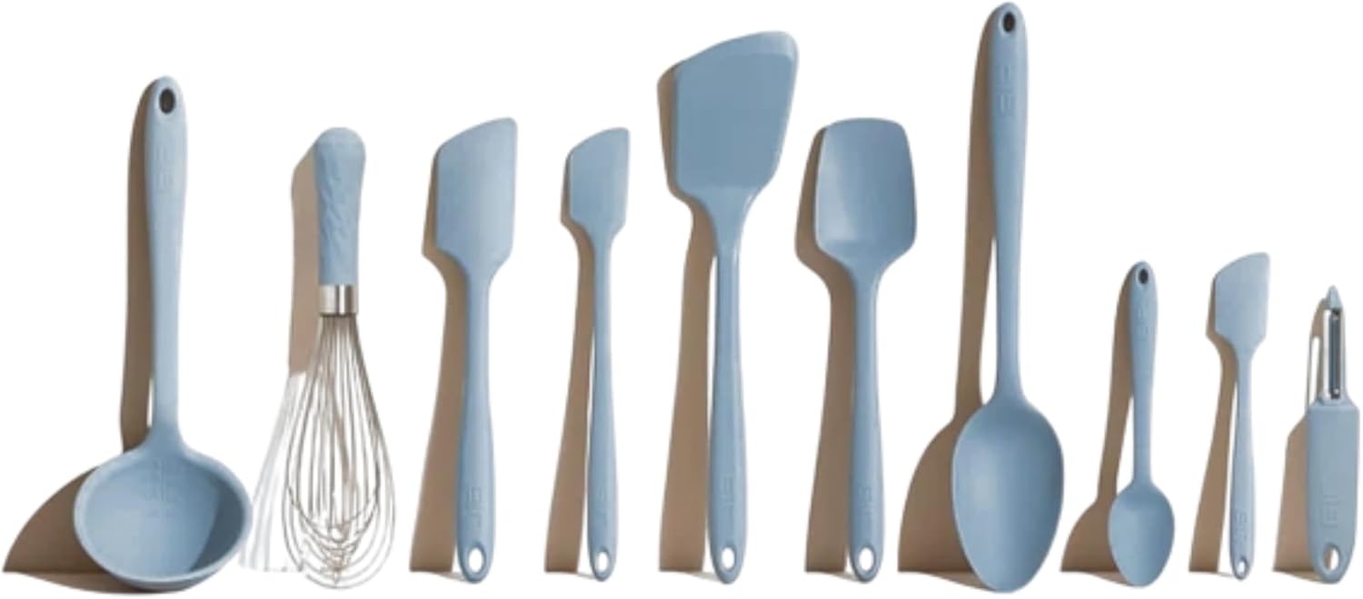 GIR: Get It Right 3-Piece Ultimate Silicone Kitchen Utensils Set - Spatula, Flip & Spoonula - Non toxic Cooking Utensils for Nonstick Cookware, Cooking and Baking - Mint