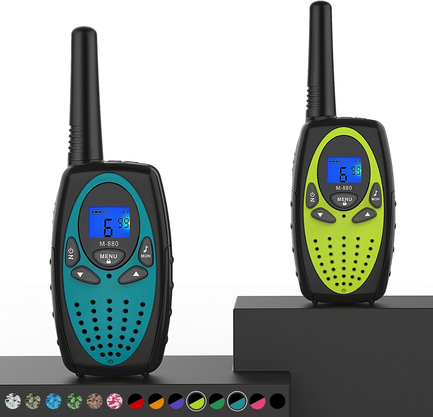 M880 Walkie Talkies for Adults (Blue 2 Pack)