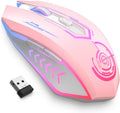 UHURU Wireless Gaming Mouse Up to 12000 DPI, Rechargeable USB-C Wireless Mouse with 7 Buttons 7 Dynamic LED Color Ergonomic Programmable MMO RPG for PC Laptop, Compatible with Windows Mac