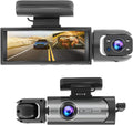 1080P Dual Dash Cam with IR Night Vision, Loop Recording, 150° Wide Angle, 3.16" IPS Screen