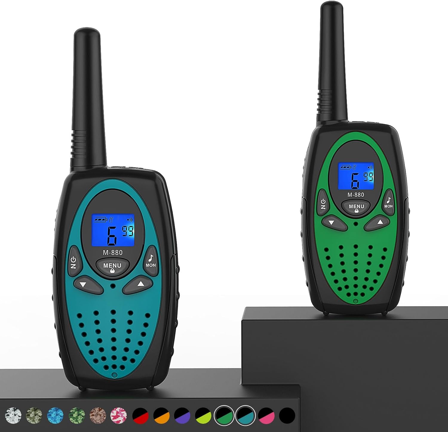 M880 Walkie Talkies for Adults (Blue 2 Pack)