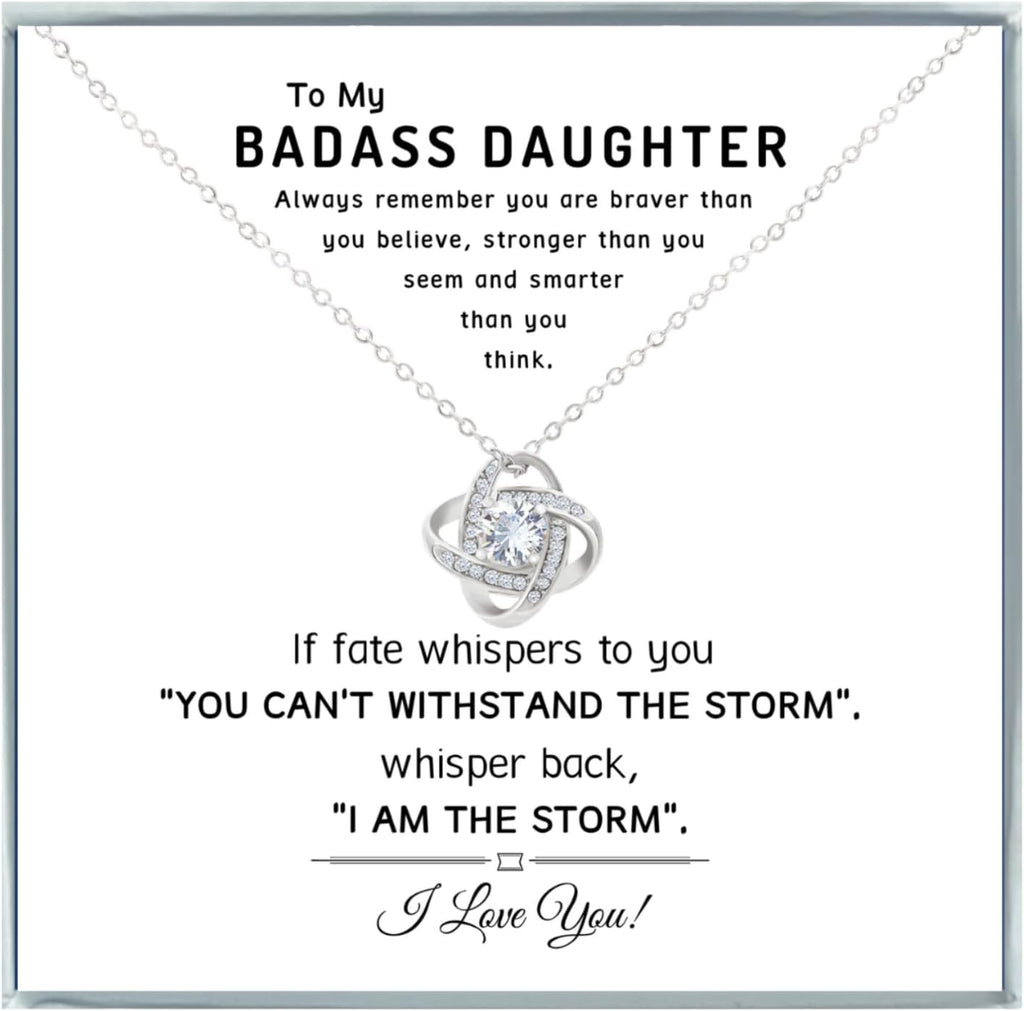 14K Gold Daughter Necklace with Heartfelt Message, Perfect Gift from Parents for Birthday or Graduation