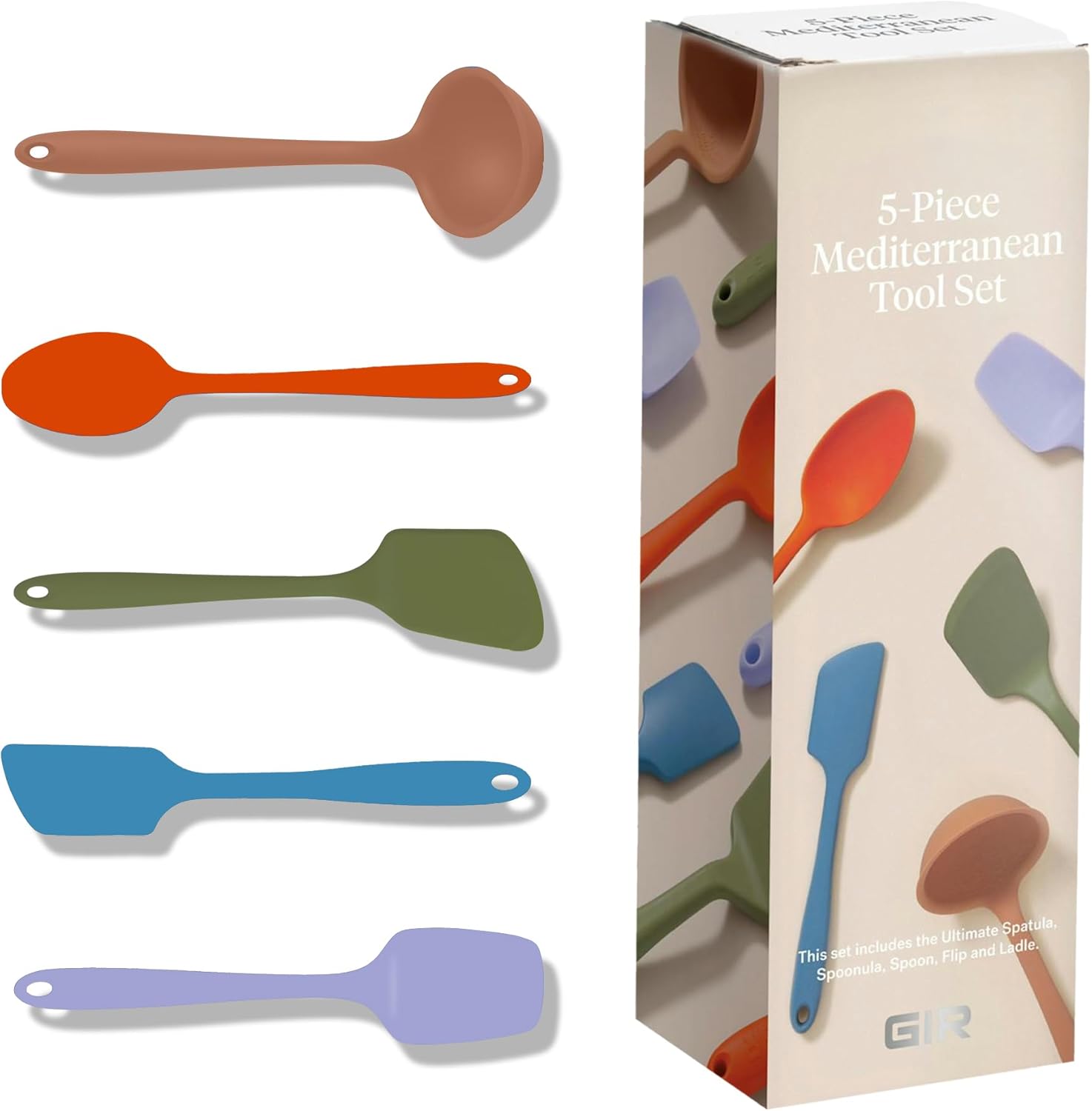 GIR: Get It Right 3-Piece Ultimate Silicone Kitchen Utensils Set - Spatula, Flip & Spoonula - Non toxic Cooking Utensils for Nonstick Cookware, Cooking and Baking - Mint