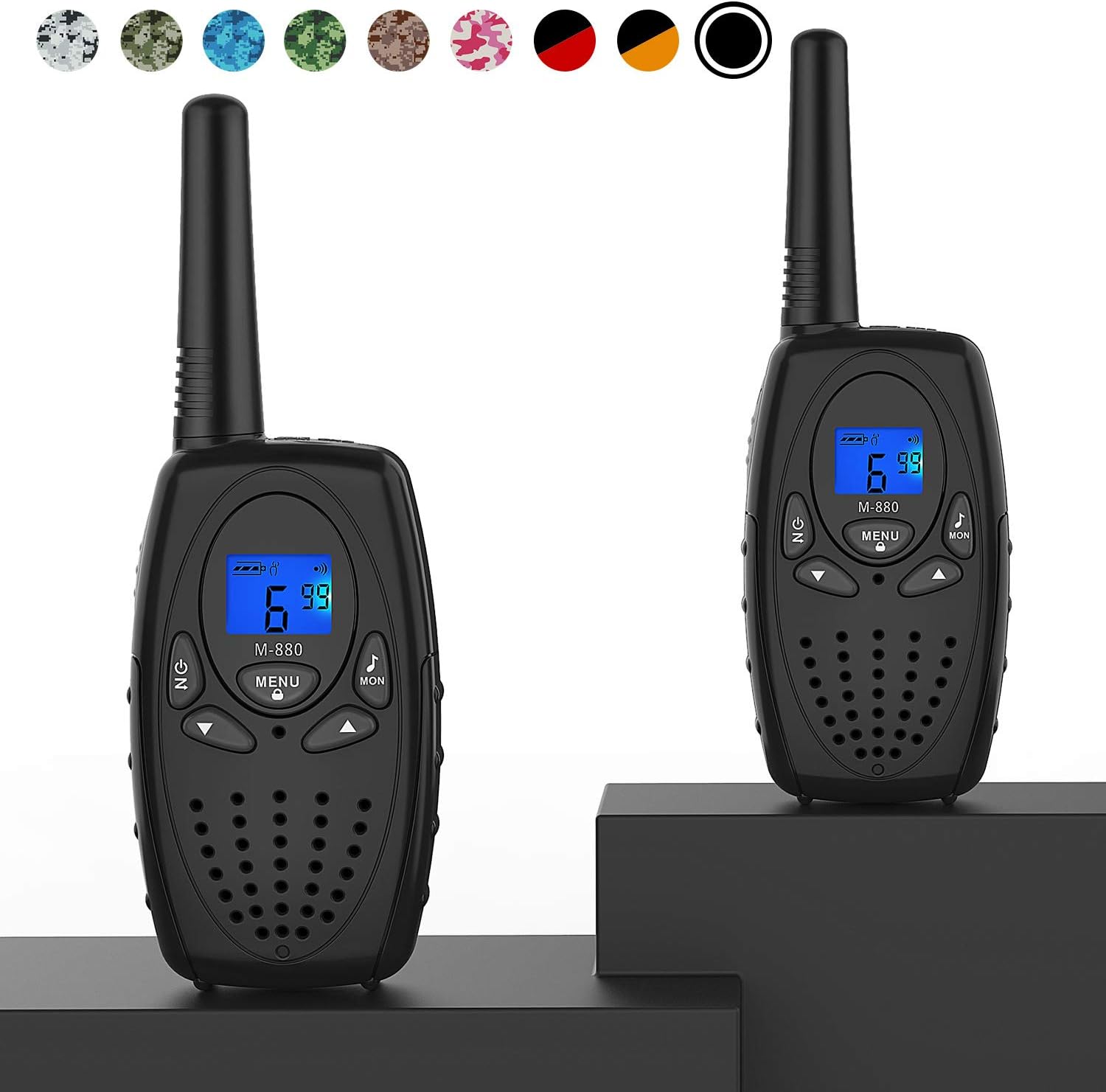 M880 Walkie Talkies for Adults (Blue 2 Pack)