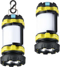 2 Pack Camping Lantern, Outdoor LED Camping Light, Rechargeable Flashlights with 1000LM, 6 Modes, IPX5 Waterproof Portable Emergency Camp Light for Hurricane Survival - Green
