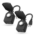 BN-LINK 24 Hour Heavy Duty Mechanical Timer, Outdoor Timer Outlet Waterproof with 30 Minutes Intervals, 2 Grounded Outlets for Christmas Lights Pool Pump,15A 1/2HP, ETL Listed