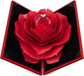 Creative Ring Box with Blooming Rose for Proposal, Engagement, and Wedding Jewelry Display