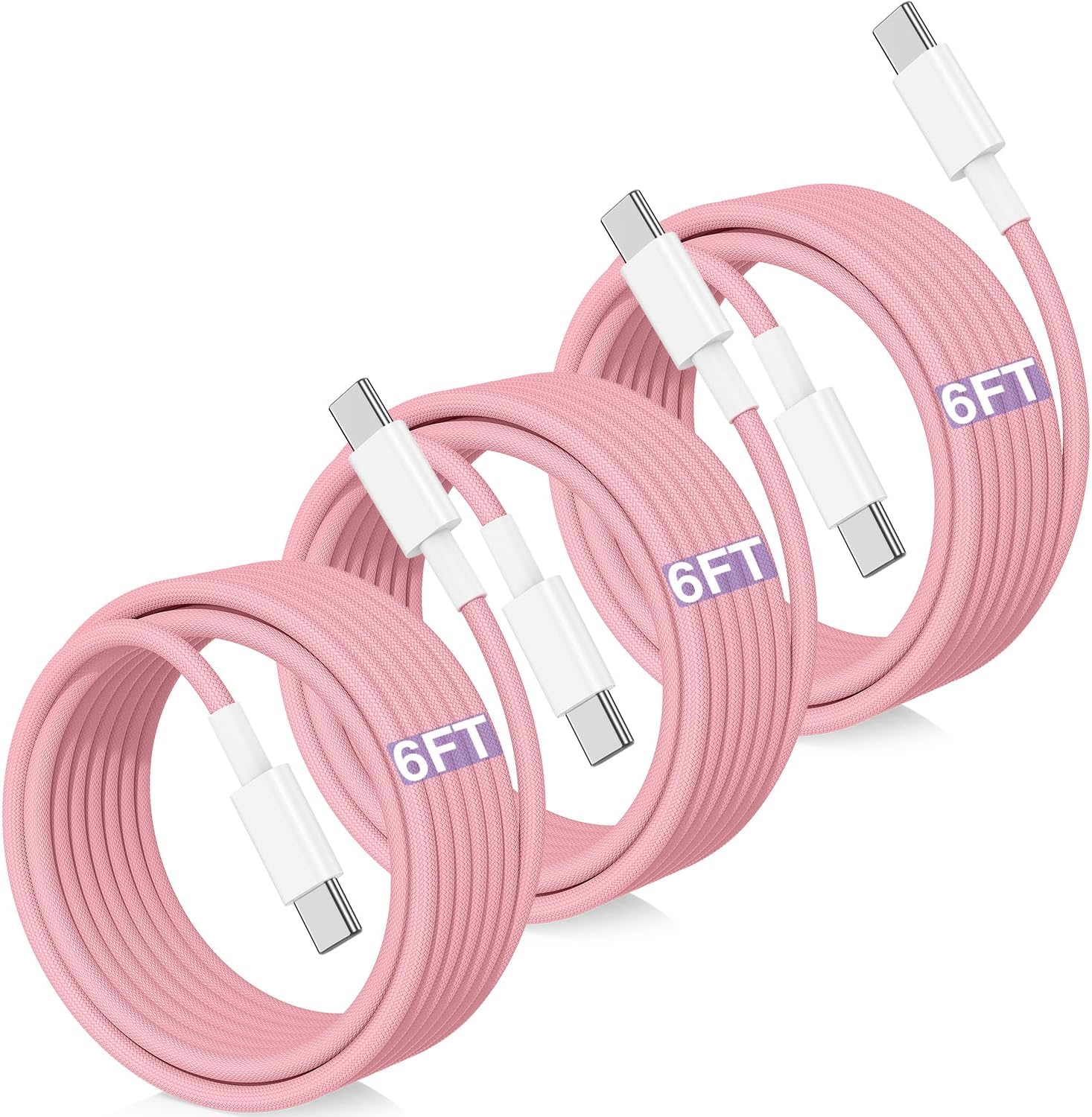 Long USB C to USB C Cable 15FT for iPhone 17 16 15 Pro Max,60W Fast Charging Type C to Type C Charger Cord for iPhone 17 16 15/16 15 Plus/17 Air/17 16 15 Pro, iPad Pro/Air,MacBook,Galaxy S25-Red