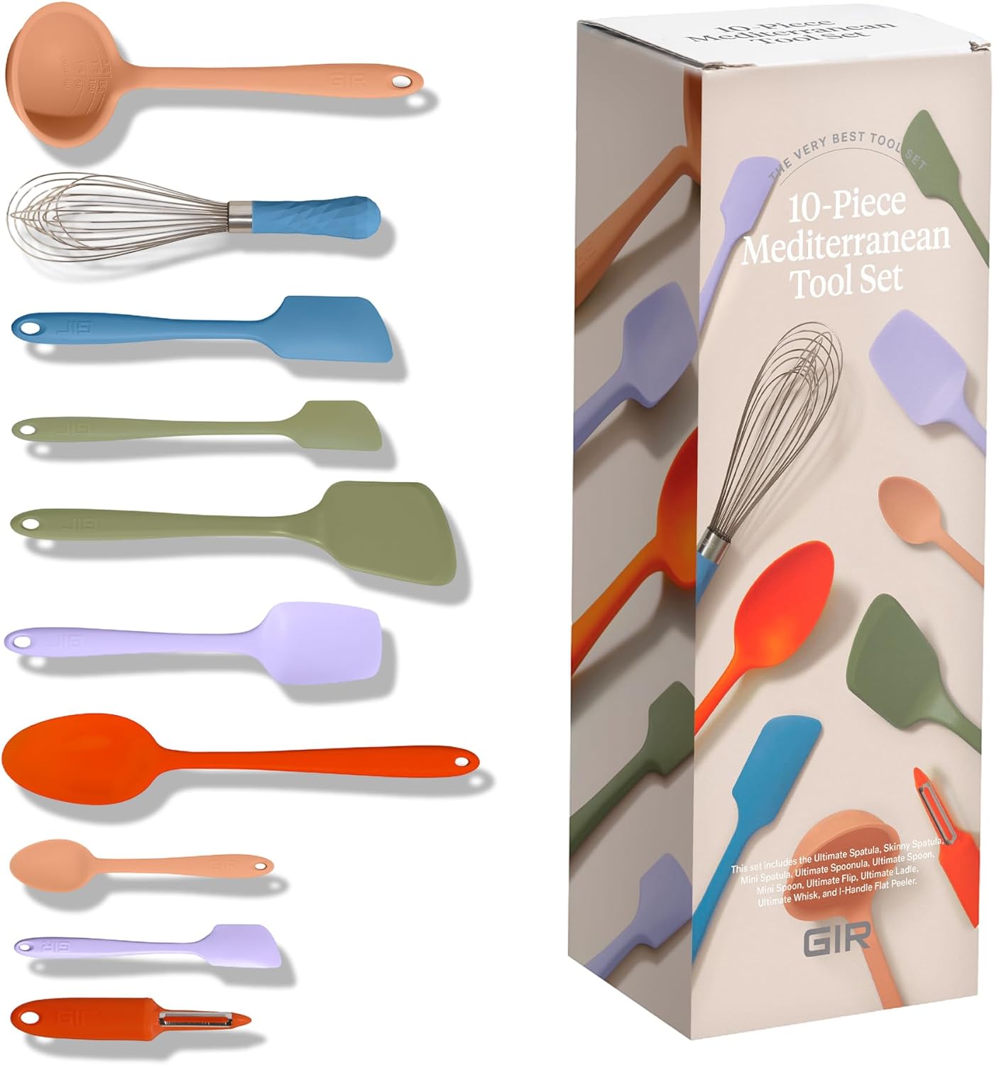 GIR: Get It Right 3-Piece Ultimate Silicone Kitchen Utensils Set - Spatula, Flip & Spoonula - Non toxic Cooking Utensils for Nonstick Cookware, Cooking and Baking - Mint
