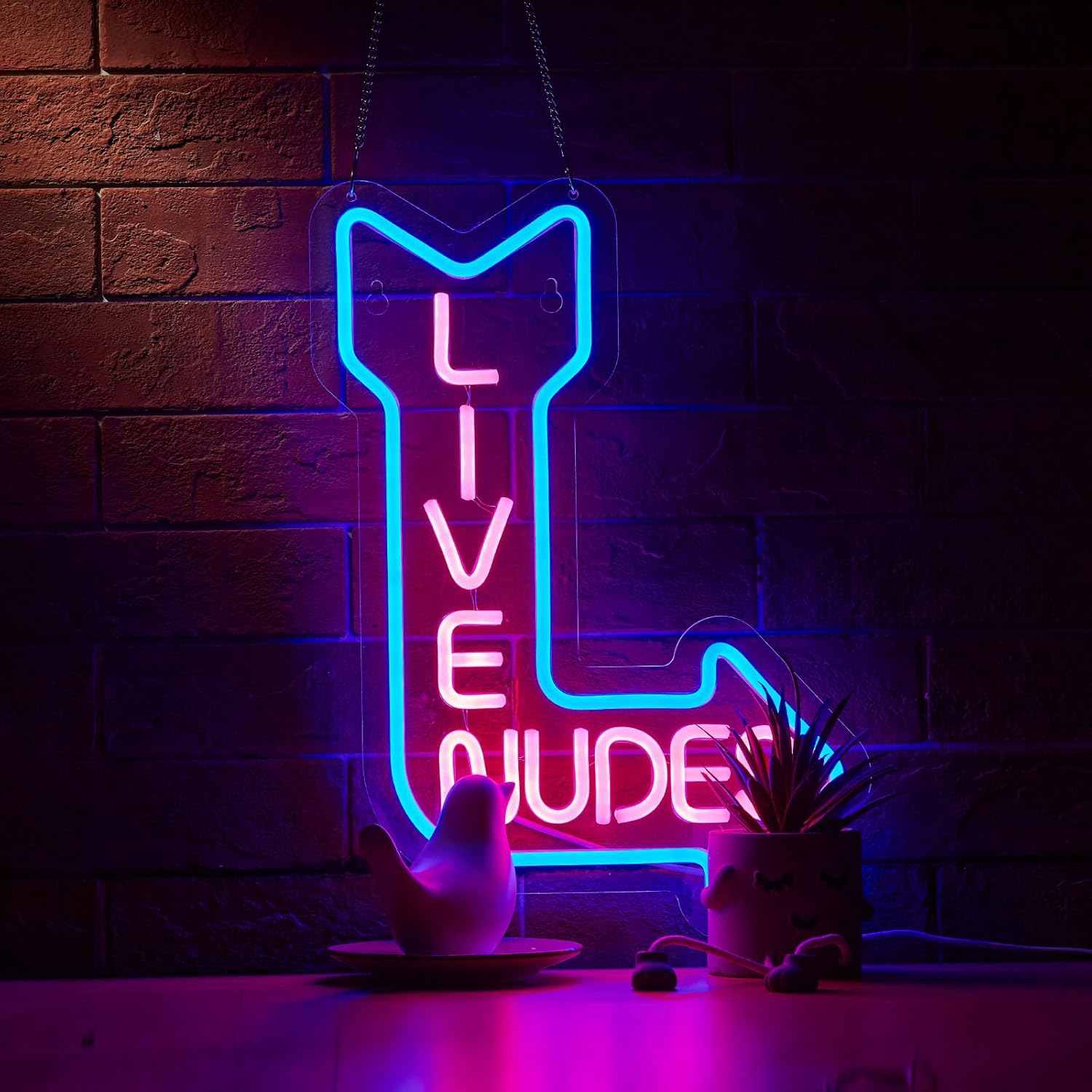 Long Live Cowboy Neon Sign for Wall Décor LED Cowboy Neon Sign Decor Light.