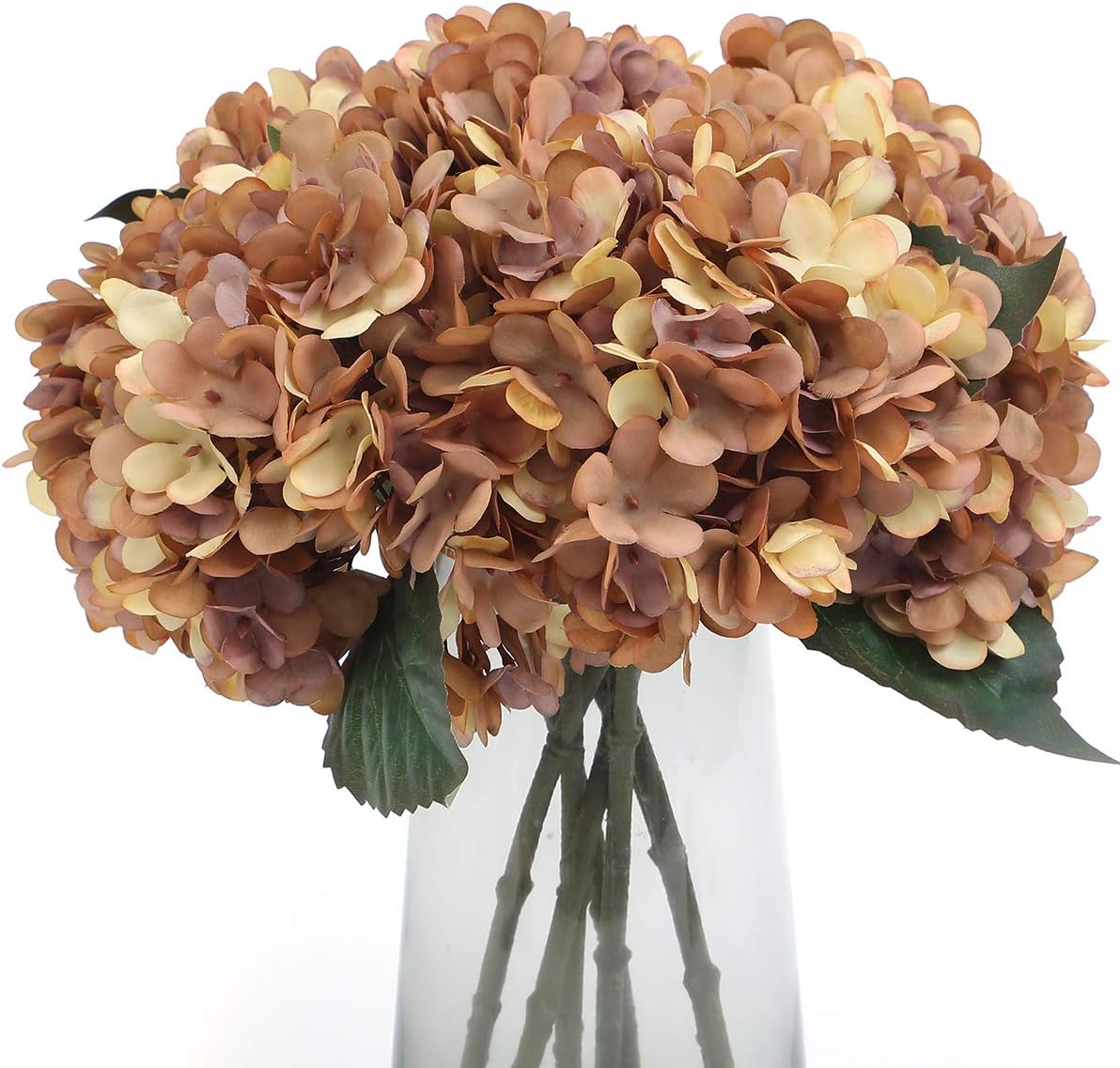 Kimura's Cabin 6pcs Blue Hydrangea Artificial Flowers Silk Fake Hydrangea Flowers with Stems Faux Hydrangeas for Wedding Bouquets Arrangement Home Table Centerpieces Baby Shower Party Decoration