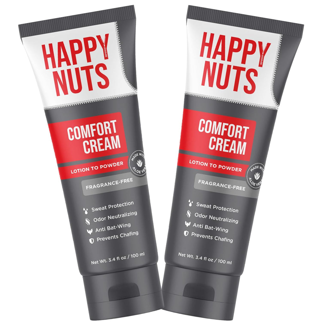 Men's Anti-Chafing Deodorant Cream: Aluminum-Free Formula with Lotion-to-Powder Technology | Odor & Sweat Defense