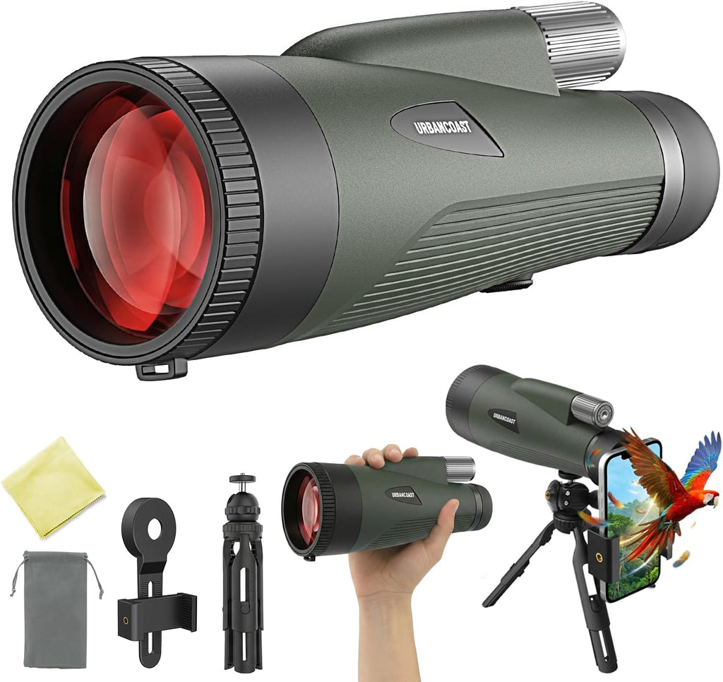 8X32 Monocular Telescope for Adults High Powered – Waterproof, BAK4 Prism, FMC Lens, Compact Spotting Scope for Bird Watching, Hiking, Travel, Camping & Outdoor Exploration